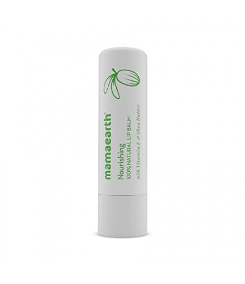Mamaearth Nourishing Lip Balm 100% Natural with Vitamin E and Shea Butter - 4 g